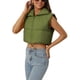 thumbnail image 4 of Chaleco acolchado ligero de mujer INSPIRE CHIC con cuello alto y cremallera, chaleco corto, talla XL, color verde ejército, 4 of 6