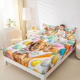 thumbnail image 3 of Homewish Bow Dachshund Dog Bed Sheets,Dotted Easter Egg Full Size Sheets,Carrot Decor,4-Piece,1 Flat Sheet, 1 Fitted Sheet and 2 Pillowcases, 3 of 6