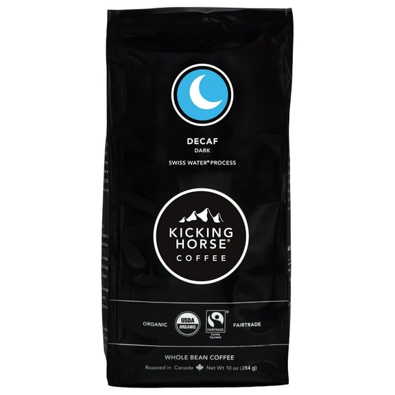 Kicking Horse Coffee, Decaf, Dark Roast, Whole Bean Coffee, 10 oz Pack Of 6
