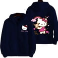 thumbnail image 1 of Chandail à Capuchon à Fermeture Éclair pour Femmes Automne Hiver Mignon Kawaii Sanrio Hello Kitty Motif, 1 of 6