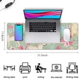 thumbnail image 5 of Long Mouse Pads for Desk,Labrador Dog and Flower Floral Desk Mats on Top Of Desks, Desk Mouse Pad Extra Large with 3mm Non-Slip Base and Stitched Edge for Gaming,Office,Work,Home 31.5"x11.8", 5 of 6