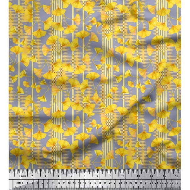 Soimoi Rayon Tissu Rayé & Buttercup Tissu Imprimé Floral par la Cour 42 Pouces de Large