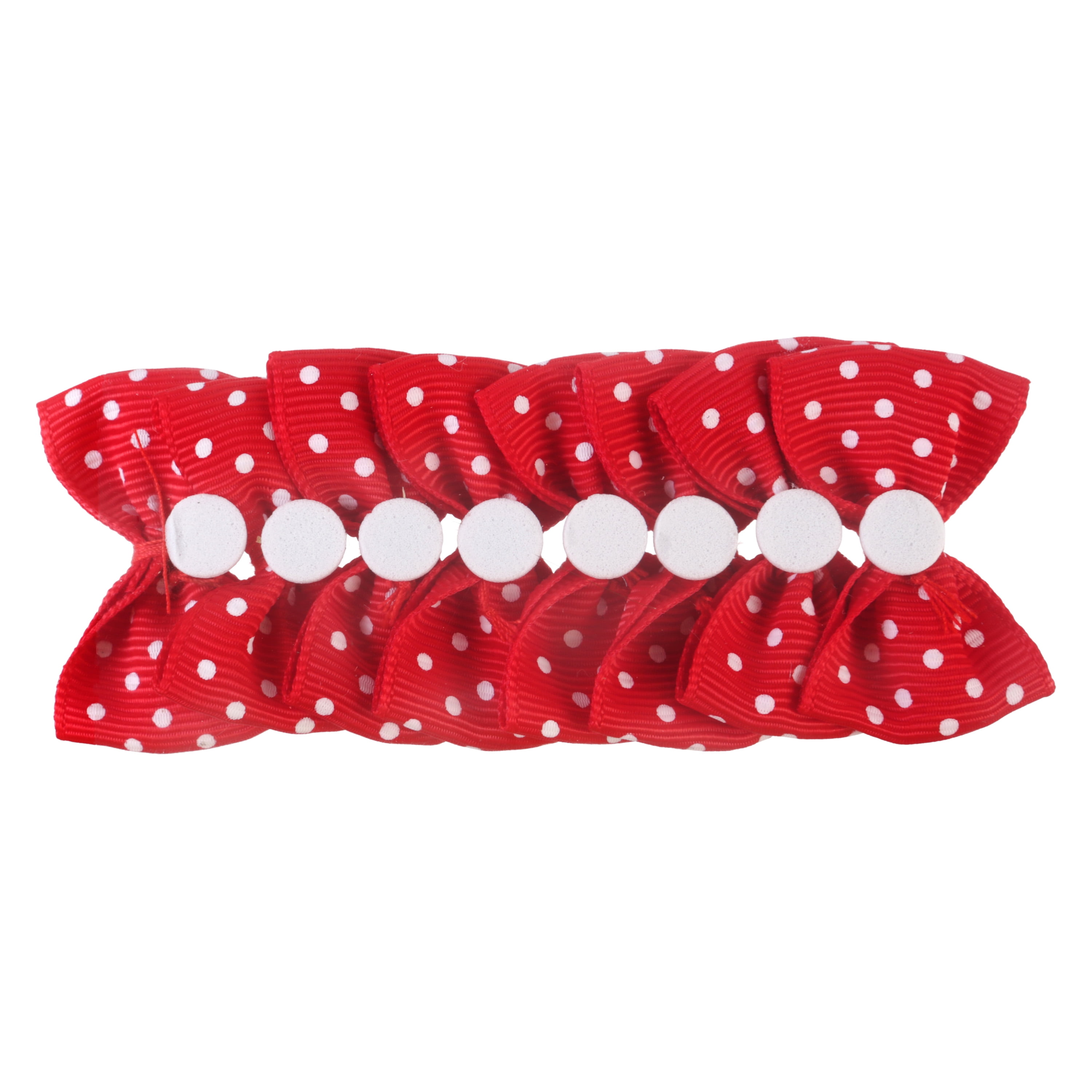 Offray Accessories, Red Grosgrain Bows Accessory for Wedding, Hair Clips, and Scrapbooking, 8 count, 1 Package