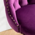 thumbnail image 3 of Luxury - featured & Comfort - focused - Purple Upholstered Bar Stools for Home and Pub, 3 of 7