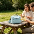 thumbnail image 3 of Insulated Lunch Bag, Large Cooler Tote with Shoulder Strap, Leakproof Thermal Lunch Box for Work, Picnic, Camping, and Travel, 3 of 5