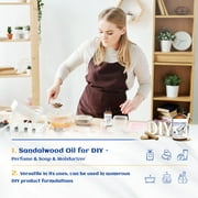 HIQILI Sandalwood Essential Oil, 100mL Premium Oil for Diffuser, Skin, Hair, Candles & Soaps Making