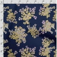 thumbnail image 3 of Soimoi Floral Printed, Polyester Fleece, Fabric by The Yard Sewing DIY Stretch Fabric 56 Inches Wide, WarmFabric for Hats, Coats, Gloves, Blankets, Navy Blue & Yellow, 3 of 5