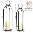 thumbnail image 3 of Electric Lantern PERFNIQUE 50cm & 56cm Black Metal Set 2, 3 of 7