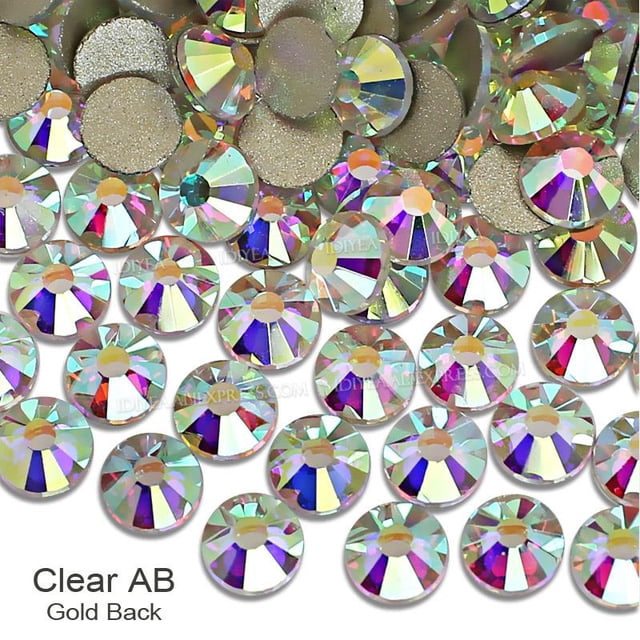 ¡Promoción! Diamantes de imitación transparentes AB sin fijación en caliente ss16 ss20, cristales con parte posterior plana, piedra de cristal, brillos strass para ropa de uñas 3d, boda Tan Jianjun unisex