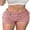 Pink, variant on LMLYSoH Women Cargo Shorts Solid Color Vintage Elastic Casual Summer Low Waist Shorts with Pockets for Nightclub Streetwear