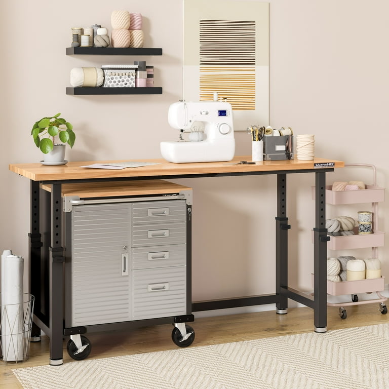 Seville UltraHD Rolling Workbench, Heavy Duty, 1-Door, 4-Drawer