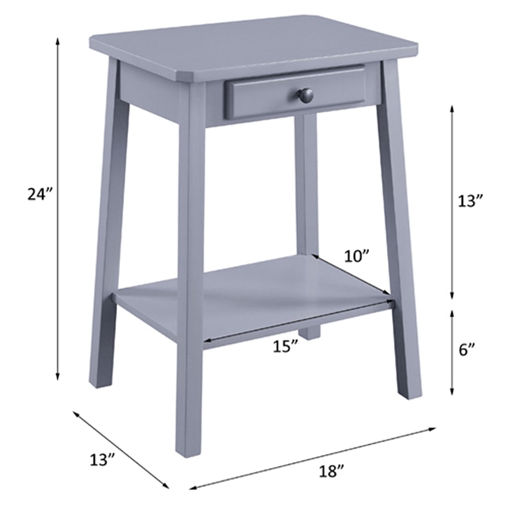 ACME Kaife 1-Shelf Accent Table in Gray