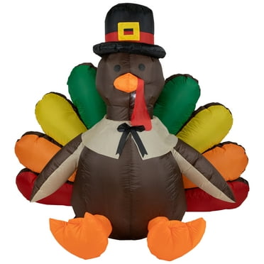 Northlight 4 ft. Inflatable Thanksgiving Turkey Outdoor Decoration ...