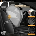 thumbnail image 2 of DIKSOAKR Car Seat Covers 2 Front Seat for Hyundai Venue 2020-2025: Seat Cover Faux Leather Breathable Waterproof Compatible Airbag (Black), 2 of 7