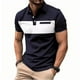 thumbnail image 1 of Camisetas de Manga Larga para Hombres Botón Sólido Suelto Camiseta Solapa Manga Corta Superior, Blusa de Moda Casual, 1 of 8
