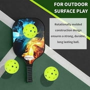 SPORTIC 30PC Pickleballs, USA Pickleball (USAPA) Approved for Tournament Play, Perfect Pickle Balls for Tennis, Wood and Concrete Courts, 40 Holes, Outdoor & Indoor Pickleball. Green.