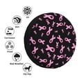 thumbnail image 4 of Naloa Breast Cancer Awareness PVC Leather Spare Tire Wheel Cover for Car Truck SUV Camper Trailer Universal Fit many size14 inch, 4 of 6