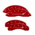 thumbnail image 3 of MGP Caliper Covers 12204SDGORD Durango Script Logo - Red Powder Coat - Set of 4 Fits select: 2017-2019 DODGE DURANGO GT, 2014-2016 DODGE DURANGO LIMITED, 3 of 3