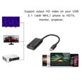 thumbnail image 4 of Eotvia 12cm USB 3.1 Type C to Female HDMI Adapter Cable, Black, 4 of 8