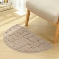 thumbnail image 4 of Bathroom Mat,Non Slip Absorb Water Soft Carpets Door Mat,Comfortable Microfiber Half Moon Bath Mat for Living Room Bedroom Bathroom Kitchen and Pet, 19.7" x 31.5", 4 of 7