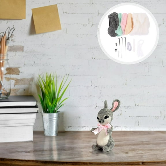 HONMEET Needle Felting Starter Kit with Assorted Wool Felt Colors and Essential Craft Tools for Felting Projects 1 Set