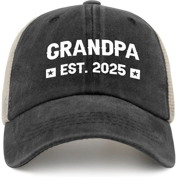 Grandpa Announcement Gifts Promoted to Grandpa Hat,Grandpa Est 2025 New Grandpa Hats Cap,Gifts for New Grandpa Baseball Cap