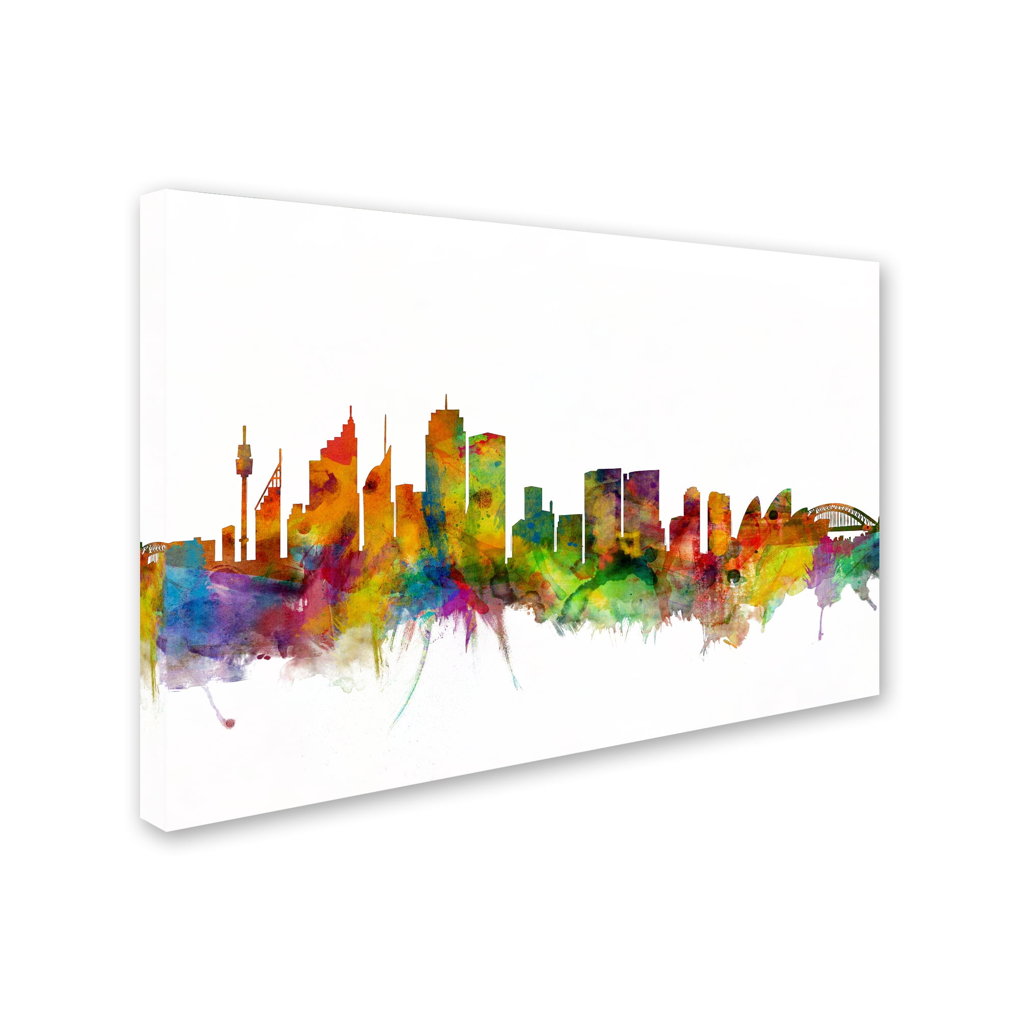 Trademark Fine Art "Sydney Australia Skyline" Canvas Art by Michael Tompsett