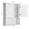 thumbnail image 3 of Topbuy Wall Mounted Bathroom Cabinet Medicine Cabinet Storage Organizer with 2 Doors & Adjustable Shelf White, 3 of 8