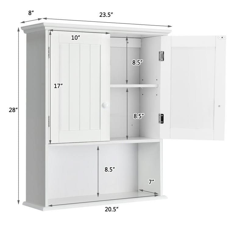VEIKOUS Oversized Bathroom Medicine Cabinet Wall Mounted Storage