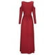 thumbnail image 4 of Vestido Largo Elegante de Manga Larga Recto de Color Liso Con Hombros Descubiertos Para Mujer Odeerbi ODB114202, 4 of 6