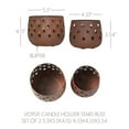 thumbnail image 3 of Votive Candle Holder Stars Rust Set of 2, 3 of 3