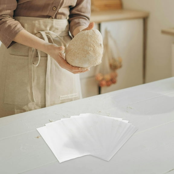 KONTONTY Frosted Storage Bags for Baked Goods Heat Sealable Plastic Favor Product Bags Transparent 100pcs