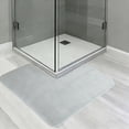 thumbnail image 3 of Tripumer 1 Pcs L-Shaped Bath Mat Bathroom Floor Rug Bath Rugs Corner Shower Mat for Square Shower bathroom Light Gray, 3 of 8