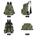 thumbnail image 4 of FORMRS Mini Backpack Purse for Women Quilted Travel Daypack Casual Shoulder Bag, Green Flowers Pattern, 4 of 7