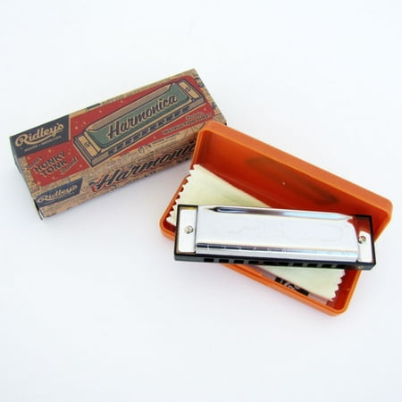 New Bluegrass Key of C BEGINNERS HARMONICA w/ Case Song Book 10 holes Blues (Best Harmonica For Beginners India)