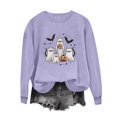 thumbnail image 5 of Aboser Lovely Halloween Sweatshirts for Women Graphic Shirt Classic Crewneck Tunics Warm Cozy Long Sleeve Pullover Sweatshirt Y2k Clothes, 5 of 7