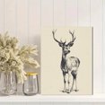 thumbnail image 2 of UXIEQU Majestic Stag Head Drawing Canvas Wall Art 15.75x11.81 Inches, 2 of 8