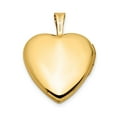 thumbnail image 3 of 14k Yellow Gold Heart Locket Pendant Necklace for Women with Rose Engraving, Floral Scroll Detail, Satin Finish, Romantic Jewelry Symbolizing Love and Affection, 3 of 7