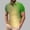 Green-D, variant on Daiosportswear Mens Polo Shirts Short Sleeve Gradient Color Gym Workout Golf T-Shirt Casual V Neck Button Down Tops Watermelon Red-E XL(XL)