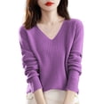 thumbnail image 1 of IMENGL Chandail en Tricot de Laine Filée à la Main, Violet TG, Taille m-2TG, 1 of 5