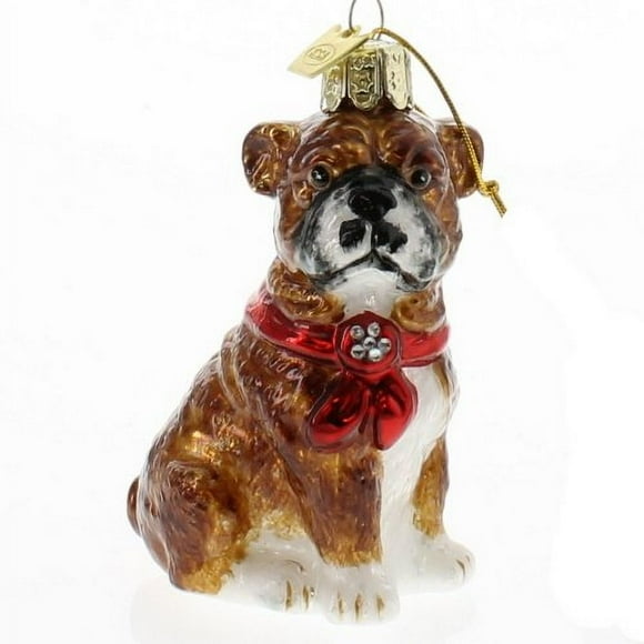 Kurt Adler 3.5" Noble GEMS Glass Bulldog ORN