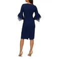 thumbnail image 2 of Adrianna Papell womens  Knit Crepe Tiered Sleeve Dress, 2, Blue, 2 of 3