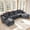 Gray, variant on Aenkyo 115" Corduroy U-Shaped Modular Sectional Sofa with 2 Ottomans, 4-Seater, Black
