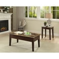 thumbnail image 4 of ACME Dusty II 18" Square Faux Marble Top End Table in Light Brown, 4 of 5