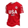 thumbnail image 2 of Men's USA 250th Anniversary Shirt Patriotic American Flag Graphic Short Sleeve Crew Neck Tee, 2 of 5