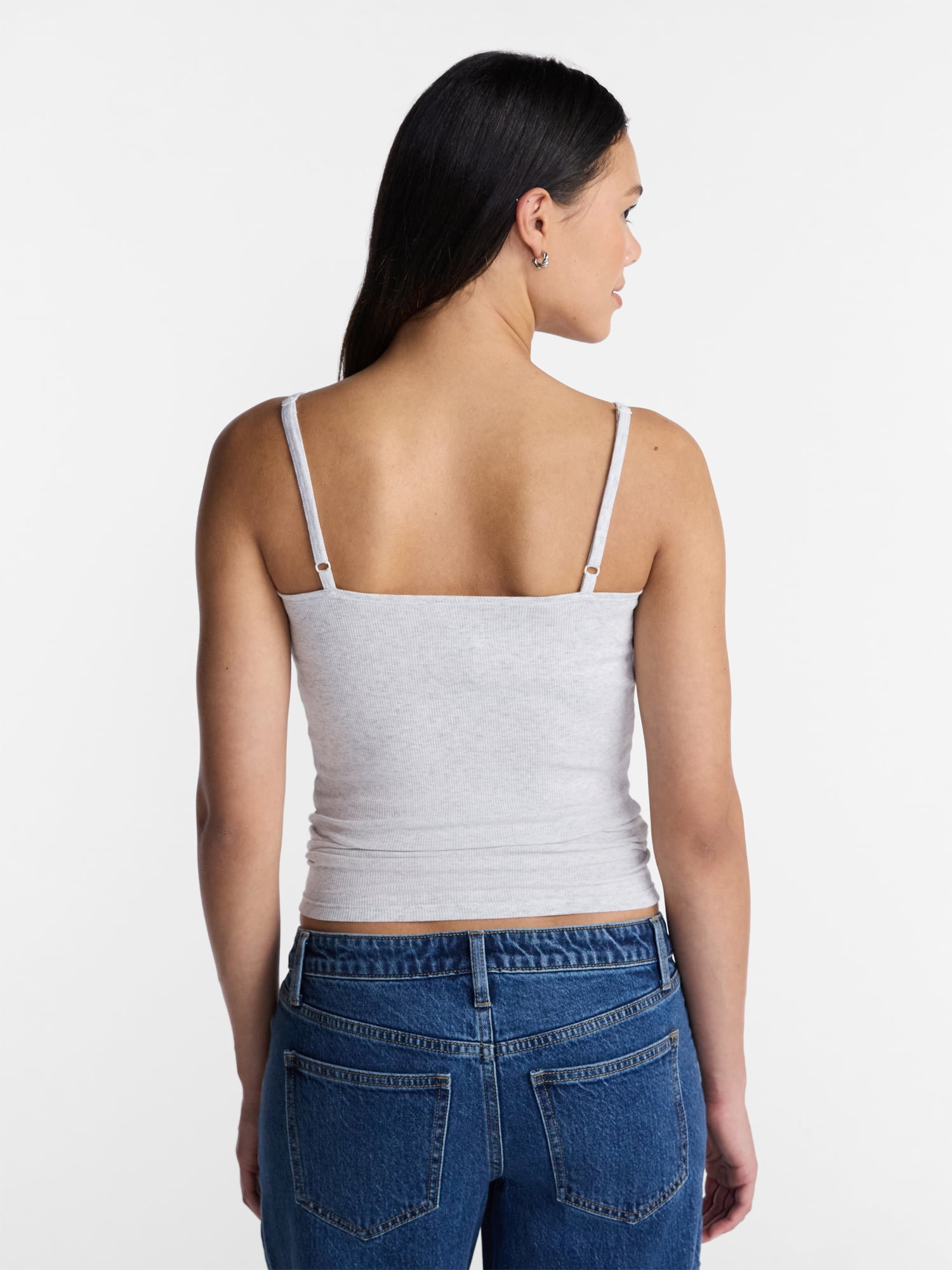 No Boundaries Sequin Lace Trim Cami Top, Women's XXS-XXL