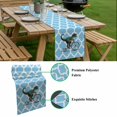 thumbnail image 5 of Morocco Light Blue Table Runner - 70 Inch Long, Kitchen Dining Table Runner Dresser Scarves, Cute Dinosaur Bike Vintage Farmhouse Decor for Coffee Tables Wedding Party Banquet, 5 of 8