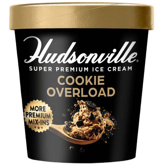 Hudsonville Extra Indulgent Cookie Overload Chocolate Ice Cream Pint, 16 oz, 1 Count