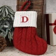 thumbnail image 2 of Zmeidao Christmas Stockings with Initials, Letter Knit Red White Christmas Stocking for Christmas Fireplace or Party Decoration, 2 of 4