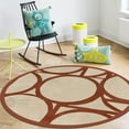 thumbnail image 3 of Teppich Homes Geometric Luxury Under Your Feet Wool Tufted Brown Geometric Area Rugs, 17' x 17', Handmade, 3 of 6